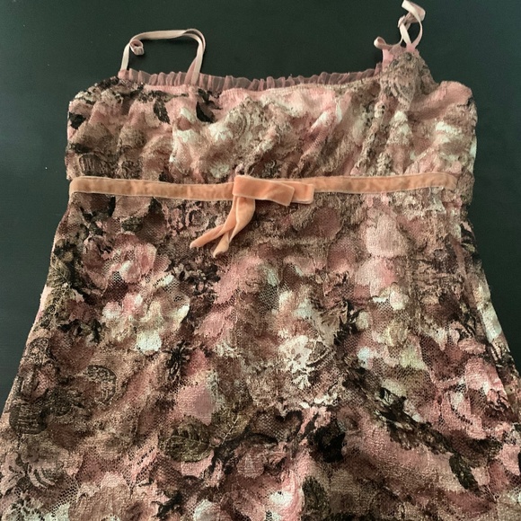 90s pink lace overlay camisole - Picture 1 of 1